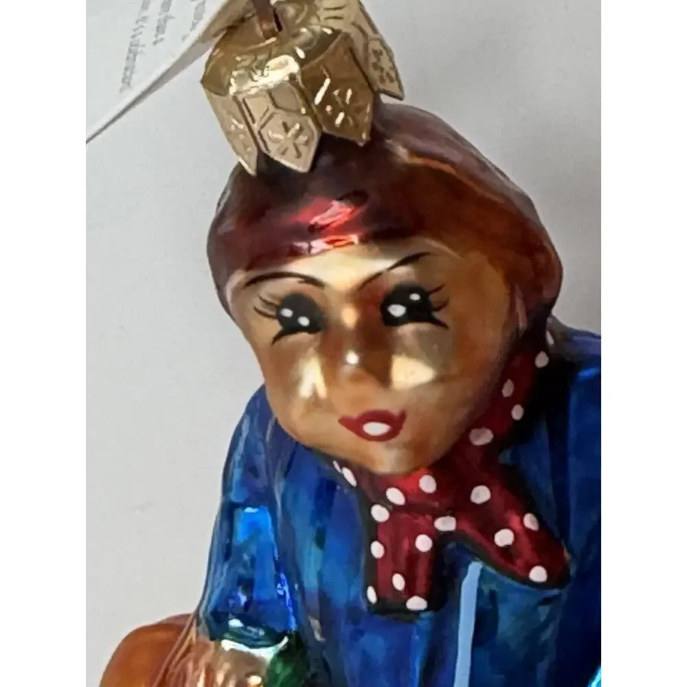 Christopher Radko Vintage 1996 Billie Joe Country Boy Glass Ornament Poland